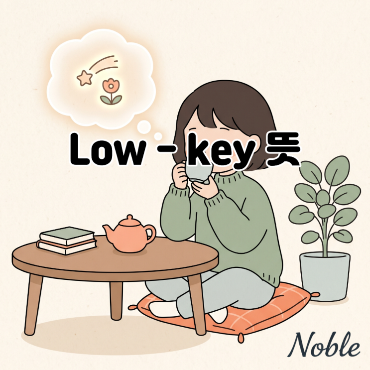  Low-key 뜻 겉으로 티 내지 않고 은근히 원할 때