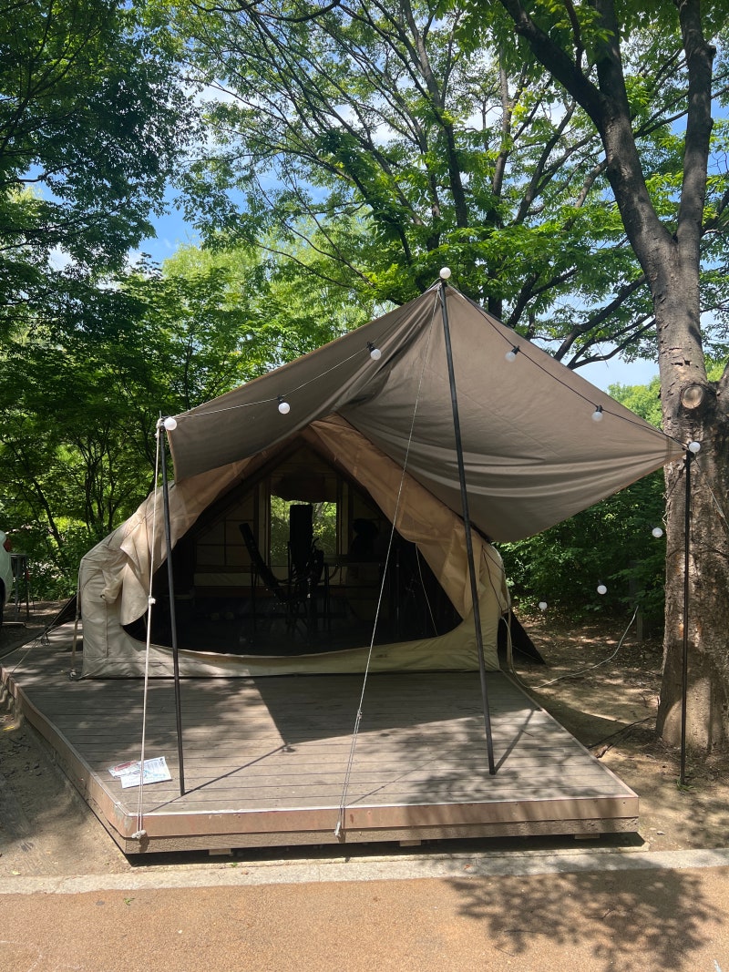 [중랑캠핑숲] 서울 근교 글램핑 캠핑 예약방법 - 럭셔리 바베큐 내돈내산 찐후기