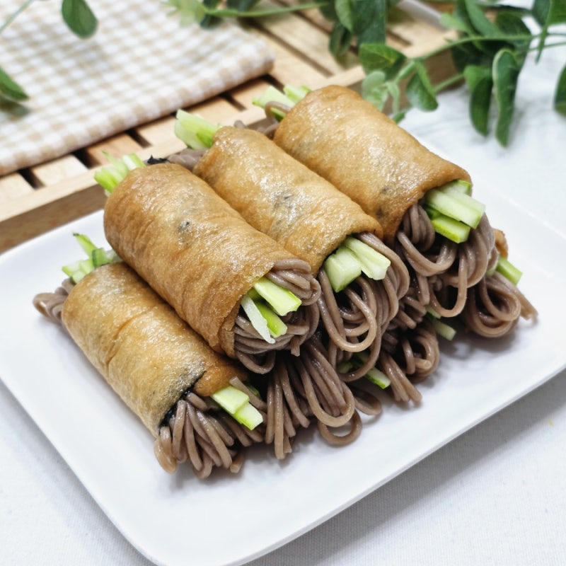 롤유부초밥 만들기 메밀면 유부초밥 다이트 메밀유부롤