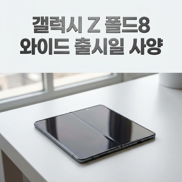  갤럭시 Z폴드8 와이드 예상 가격 100만 원대? 출시일 사양 정리
