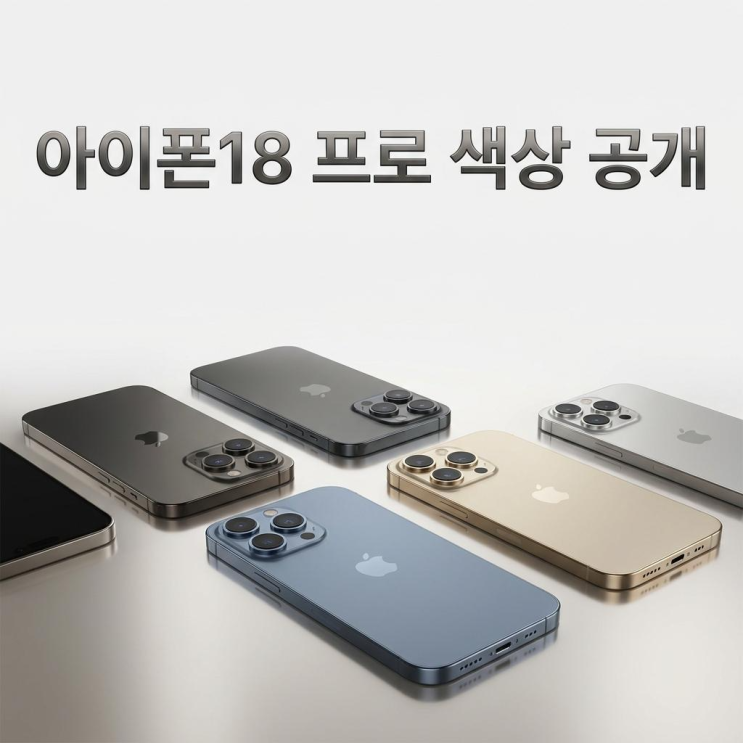  아이폰18 프로 후면 카메라 커버 색상 공개