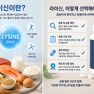 라이신 초이스! 효능효과,필수아미노산,추천 건강한 라이프스타일을 위한 라이신 가이드
