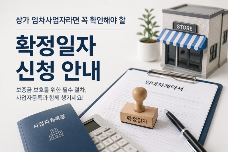 상가 임차사업자라면 꼭 확인해야 하는 확정일자 신청 안내