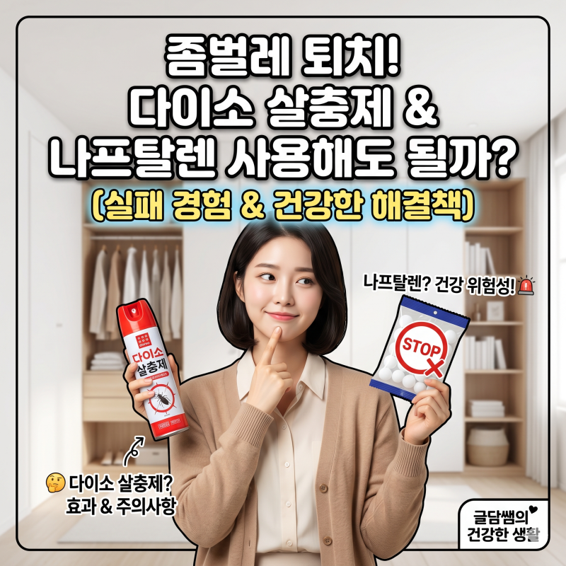 좀벌레 퇴치 다이소 살충제와 나프탈렌 사용해도 되나?