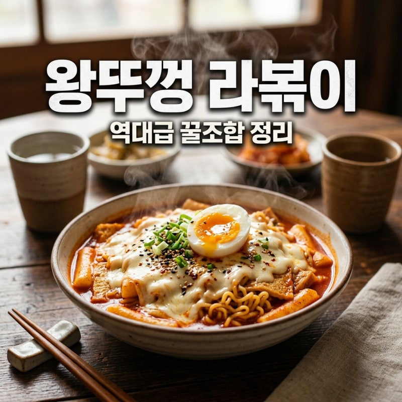 왕뚜껑 라볶이 더 맛있게 먹는 법, 편의점 꿀조합 레시피 3가지