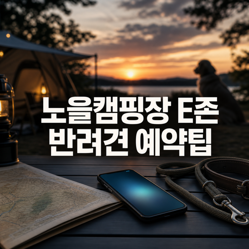 서울 노을캠핑장 반려견 동반 E존 예약 방법과 대형견 구역 팁