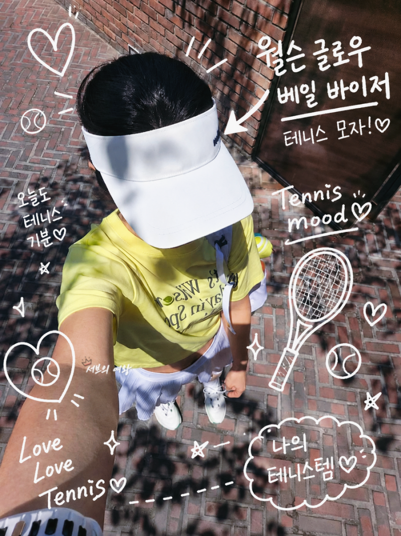 테니스 썬캡추천ㆍ나이키 모자만 쓰던 테린이의 윌슨 글로우 베일 바이저 내돈내산 후기