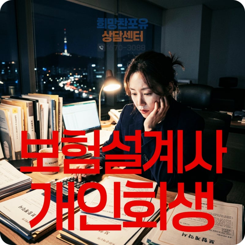 용산 개인회생 보험설계사 급여 소득 신청 방법 법무사 무료 상담