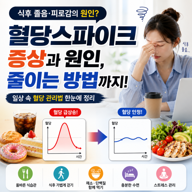 혈당스파이크 증상과 원인 그리고 줄이는 방법까지 정리
