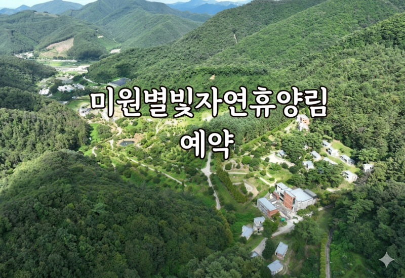 청주 미원별빛자연휴양림 사전예약 방법