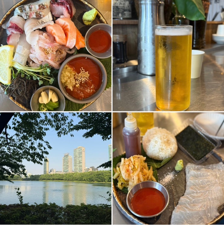  석촌호수야장맛집 ㅣ 숙성회에 생맥주 한잔 잠실 숙성회 맛집대강
