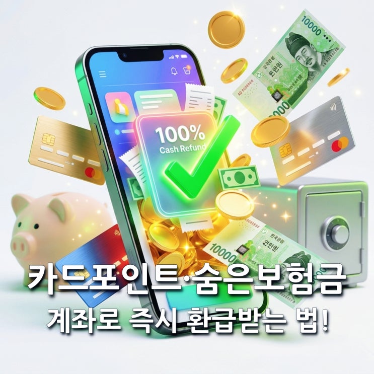  잠자는 숨은 돈 찾기,  카드포인트 조회·미청구 보험금 5분 만에 환급받는 법