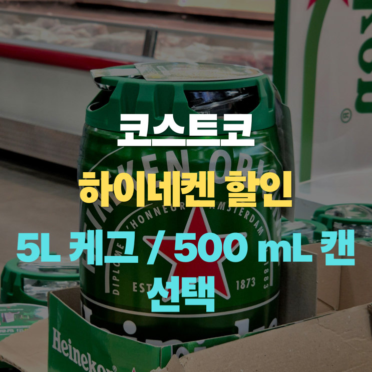  코스트코 하이네켄 할인 "5L 케그 vs 500mL 캔 비교", 뭐가 나을까요?
