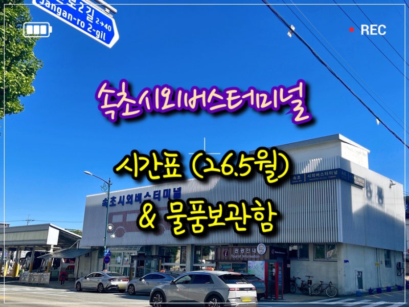 속초시외버스터미널 시간표 (26.5월) 및 물품보관함 정보