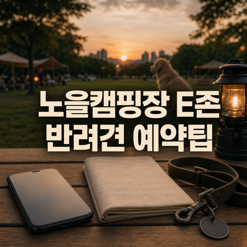 서울 노을캠핑장 반려견 동반 E존 예약 방법과 대형견 구역 팁 정리