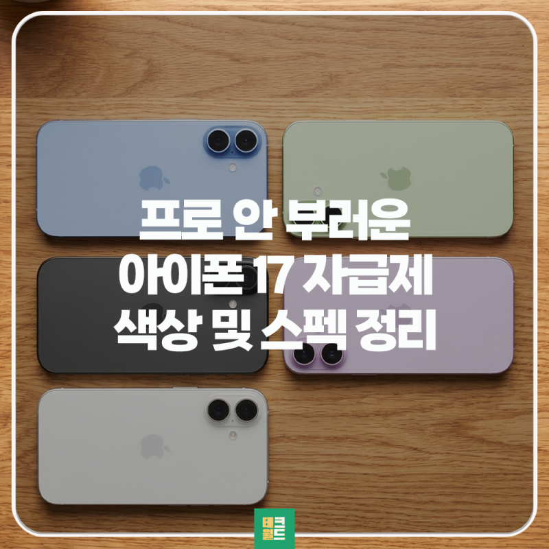 프로 안 부러운 아이폰 17 일반 자급제 색상 및 스펙 정리