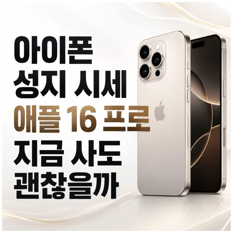  아이폰 성지 시세 애플 16 프로 지금 사도 괜찮을까
