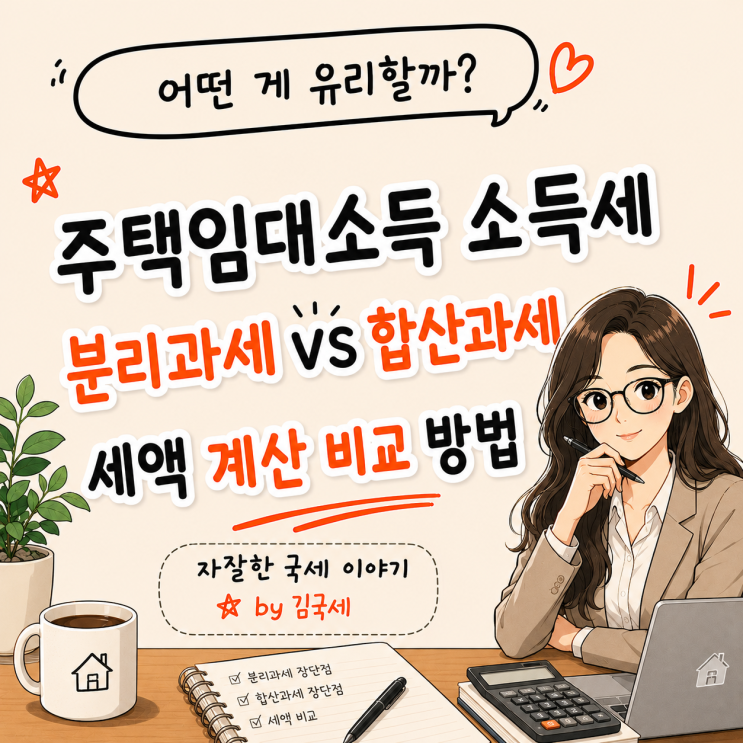  주택임대소득 분리과세 VS 합산과세 세액 계산 방법