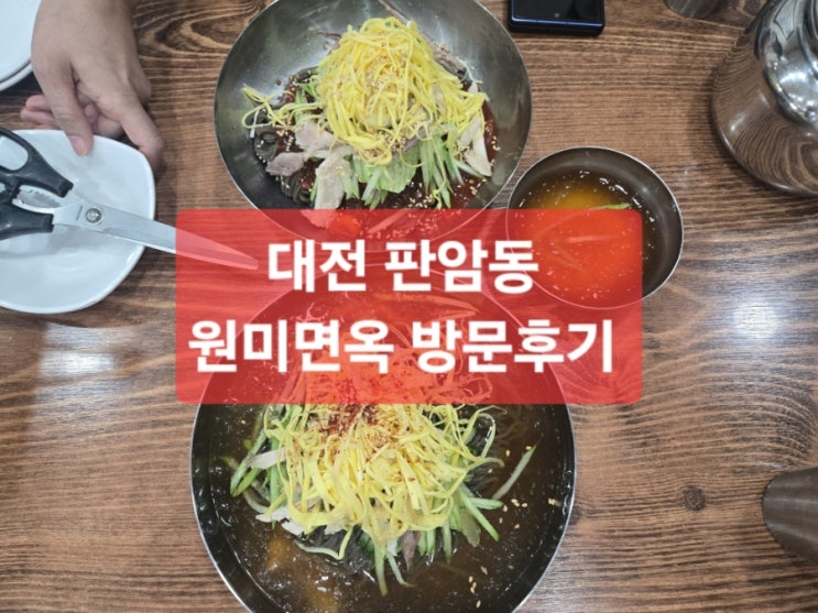  [펜싱오상욱 선수 단골] 대전 원미면옥