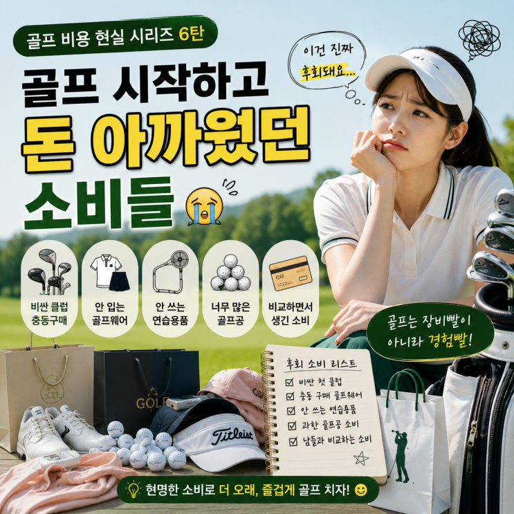  골프 비용 현실 6｜골프 시작하고 가장 돈 아까웠던 소비들