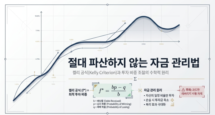  절대 파산하지 않는 자금 관리법, 켈리 공식(Kelly Criterion)과 투자 비중 조절의 수학적 원리