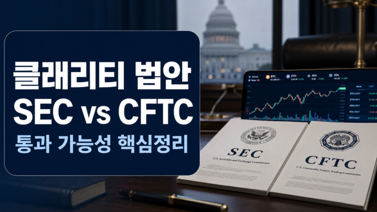  클래리티 법안 통과 가능성, SEC CFTC 차이