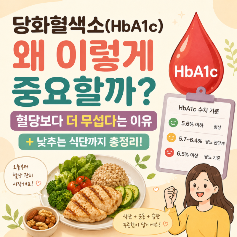 당화혈색소(HbA1c) 왜 이렇게 중요할까? 혈당보다 더 무섭다는 이유 + 낮추는 식단까지 총정리 ....