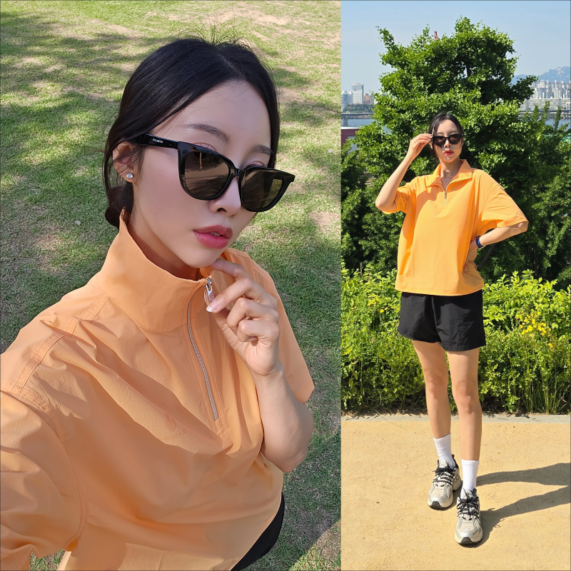 여름 쿨티셔츠 블랙야크 에어로프레쉬 기능성 냉감티셔츠 여성 반팔티 후기