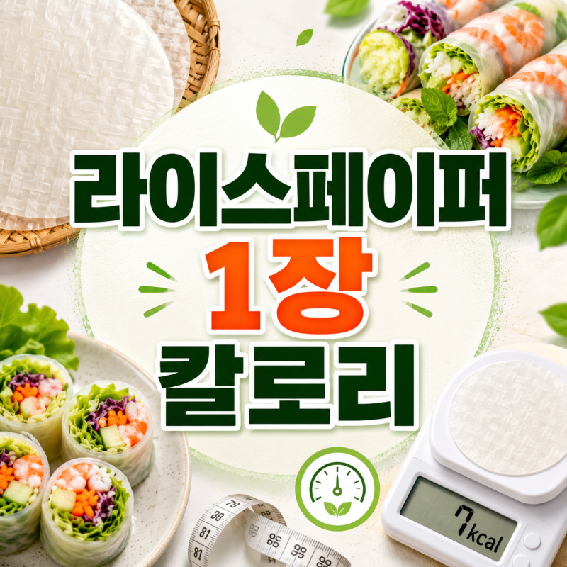 라이스페이퍼 1장 칼로리 반전? 밀가루보다 낮을까? 다이어트 효과 분석