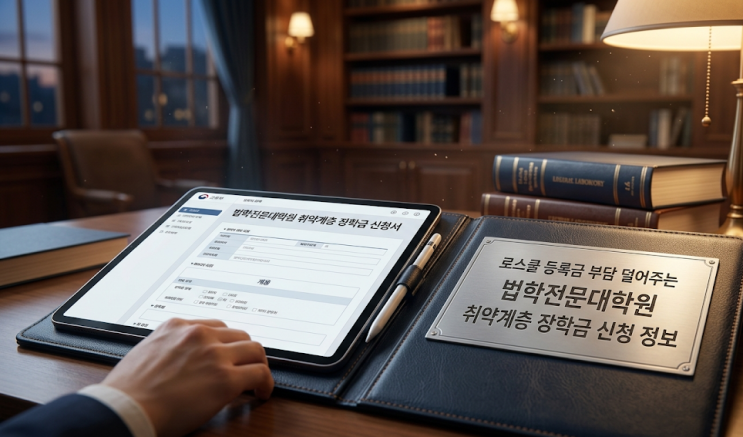  로스쿨 등록금 부담 덜어주는 법학전문대학원 취약계층 장학금 신청 정보