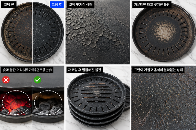 불판코팅 왜 금방 벗겨질까? 업소용 불판 오래 사용하는 방법