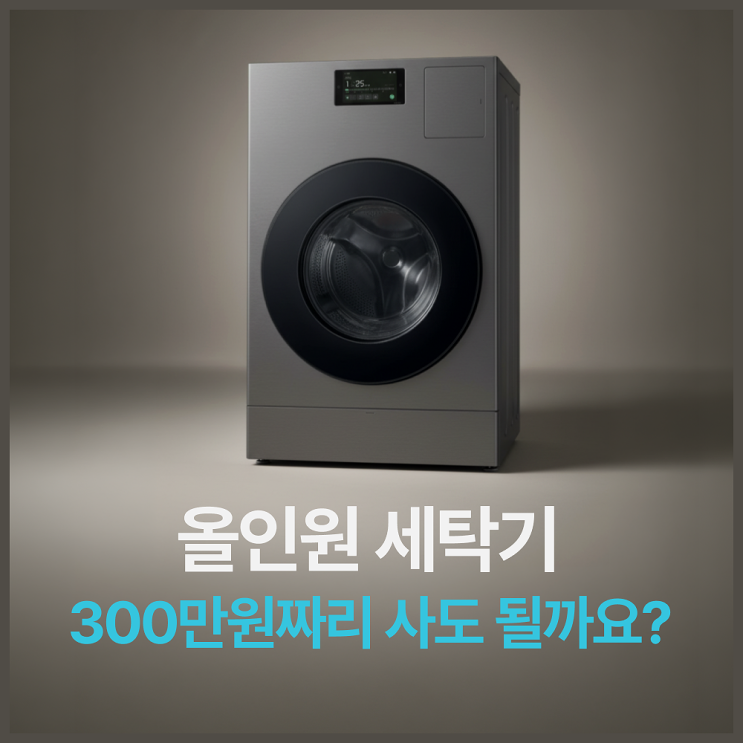  올인원 세탁기 실제로 사도 될까?