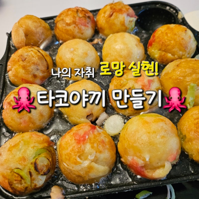 자취생 로망 실현! 같이하니 더 재밌다! | 집에서 타코야끼 만들기