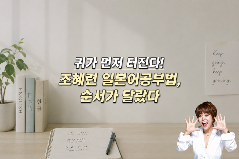 귀가 먼저 터진다! 조혜련 일본어공부법, 순서가 달랐다