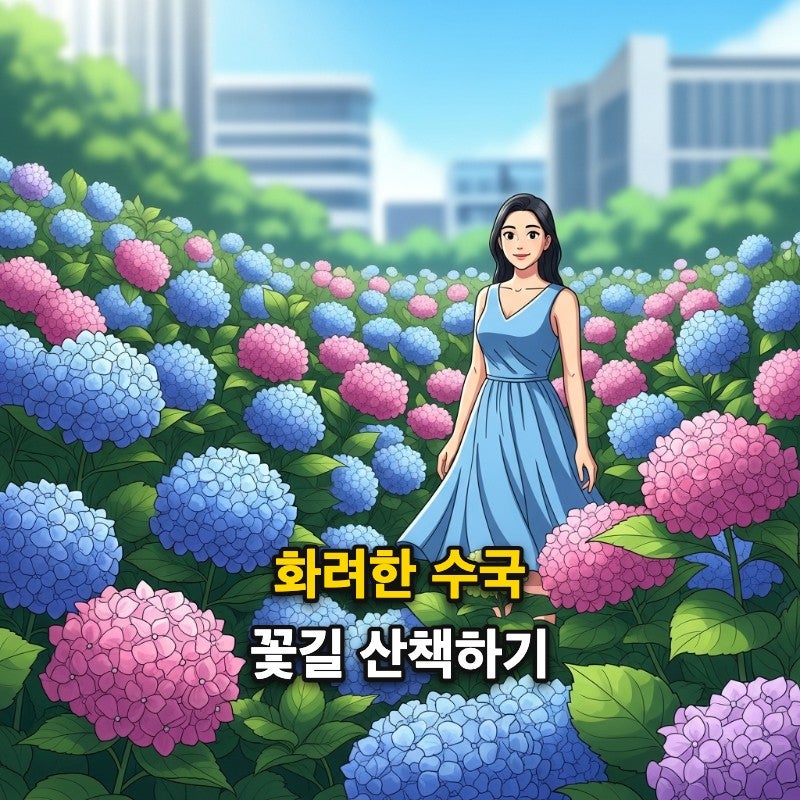 제주 휴애리 자연 휴양림 수국 축제 힐링 코스 입장권 10% 할인 구매 링크