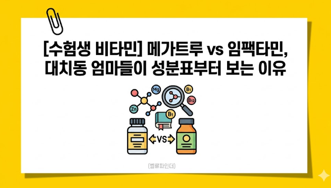 [수험생 비타민] 메가트루 vs 임팩타민, 대치동 엄마들이 성분표부터 보는 이유