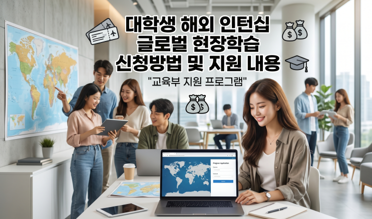  대학생 해외 인턴십 글로벌 현장학습 신청방법 및 지원 내용