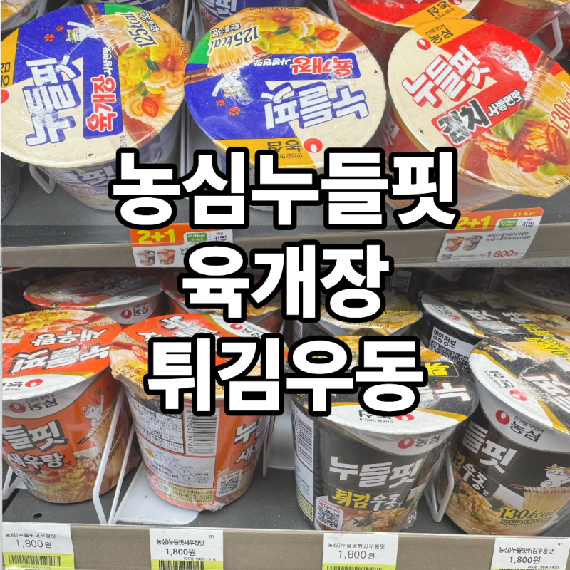 농심 누들핏 육개장 튀김우동 맛 재현도 솔직비교