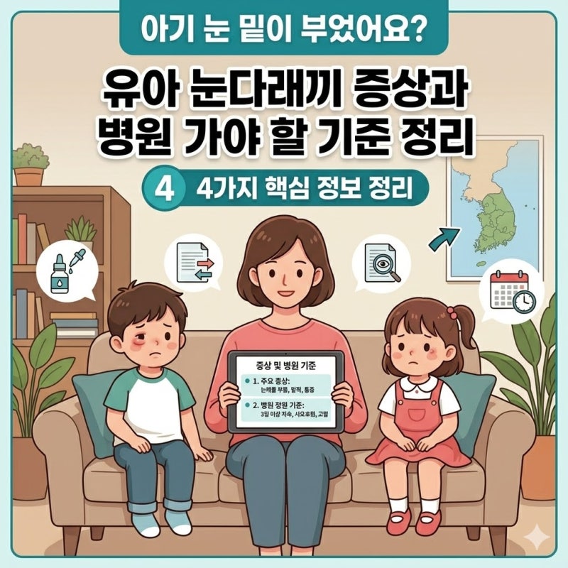 아기 눈 밑이 부었어요? 유아 눈다래끼 증상과 병원 가야 할 기준 정리