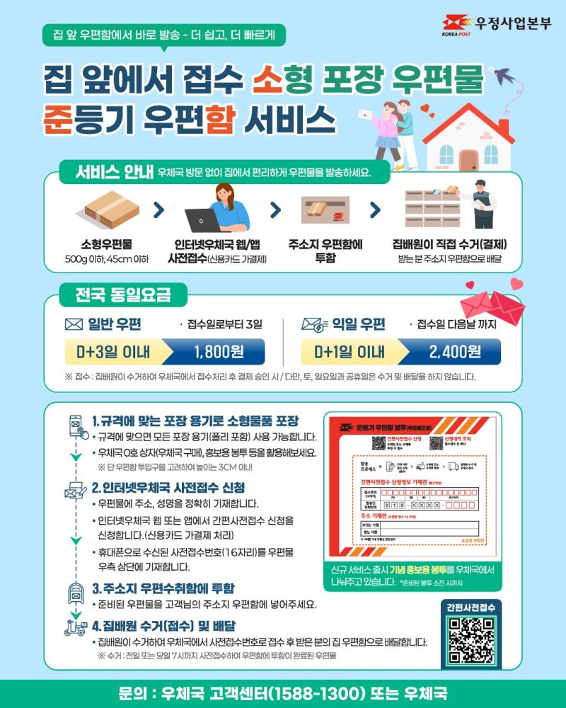 '준등기 우편함 서비스' 이용방법, 요금, 규격 완전정리 우체국 안 가도 되는 시대!