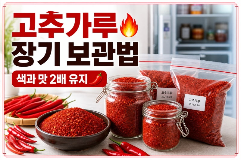 ️ 고추가루 장기 보관법 | 이거 모르고 넣으면 다 버립니다! 색과 맛 2배 유지 꿀팁