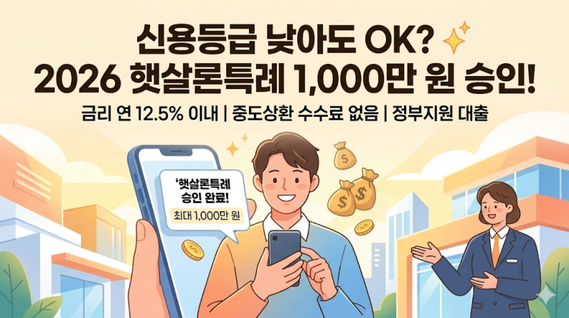 햇살론특례 지원대상과 신청방법, 아는 사람만 몰래 신청하는 2026 서민대출!
