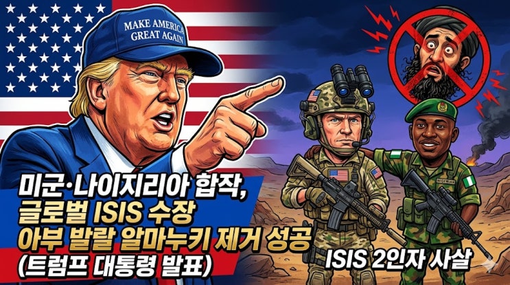 ISIS <b>수장</b> 아부 발랄 알마누키 제거 성공 (<b>트럼프</b> 대통령... 