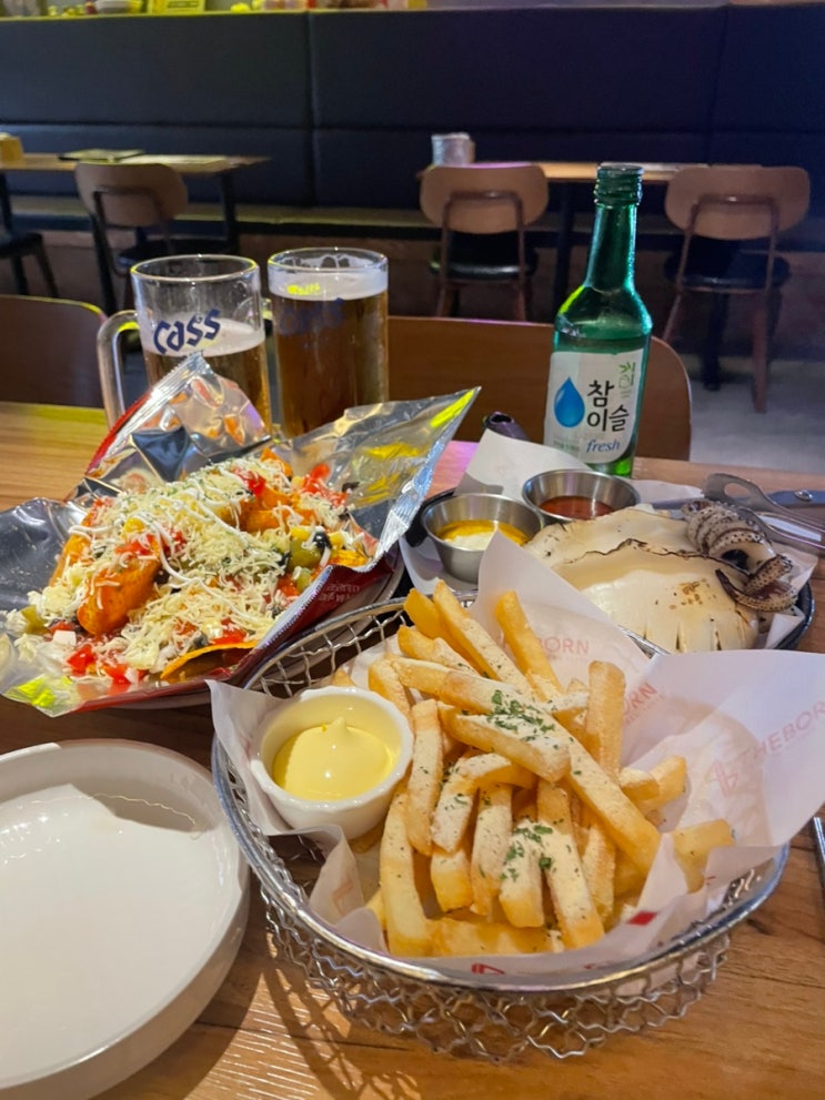  군산 살얼음맥주 안주맛집 나운동 백스비어 PAIK'S BEER 가성비 좋은 갑오징어구이 빽타코 갈릭버터감자튀김 군산혼술
