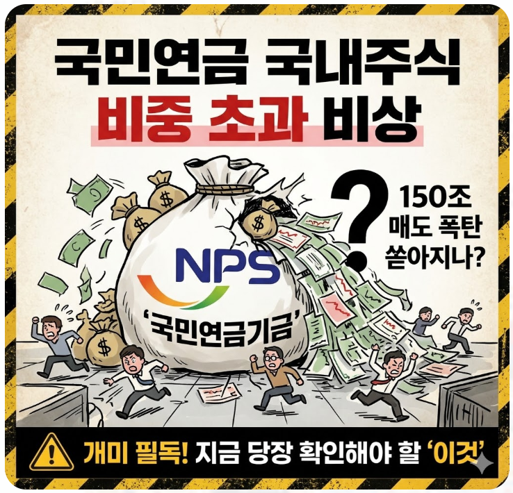  국민연금 국내주식 비중 초과 비상 개미들이 지금 당장 확인해야 할 '이것'