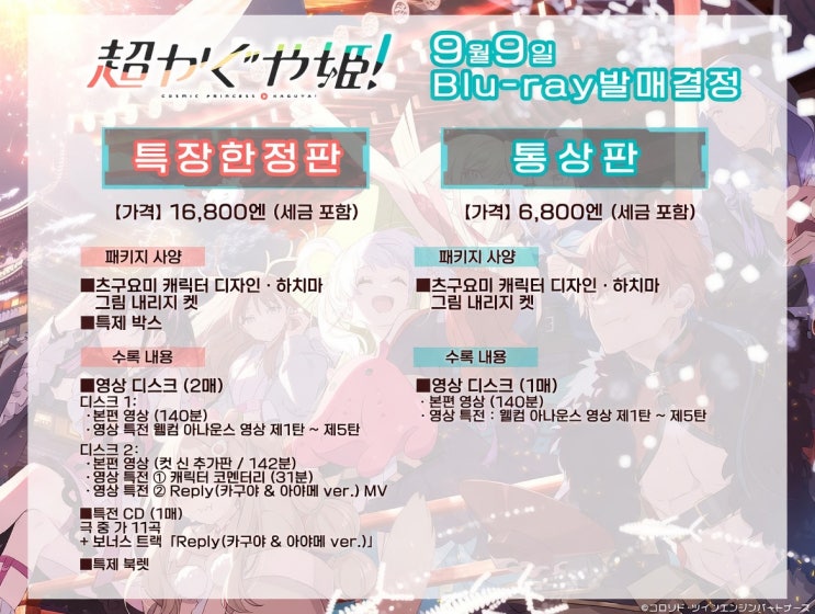  초 가구야 공주 블루레이 BD 한정판, 통상판 예약 시작