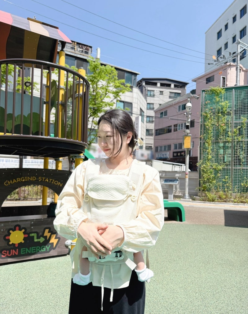 신생아 아기띠 사용시기 편안하고 통기성좋은 마롤로뜨 초경량 니트 매쉬 아기띠 후기