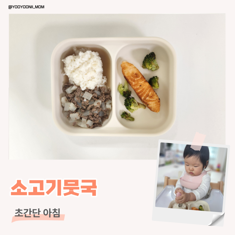 [14개월 아침밥 #5] 돌아기 무염 소고기뭇국 소고기무국 레시피