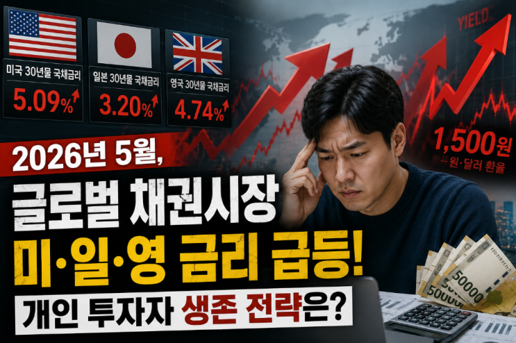  2026년 5월, 글로벌 채권시장 미일영 금리 급등! 개인 투자자 생존 전략은?