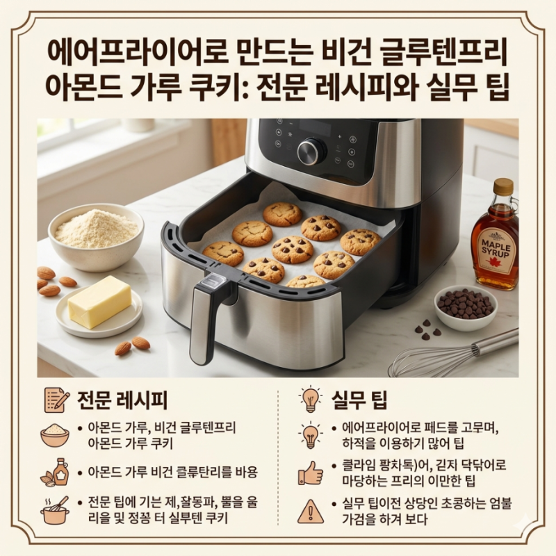 에어프라이어로 만드는 비건 글루텐프리 아몬드 가루 쿠키: 전문 레시피와 실무 팁